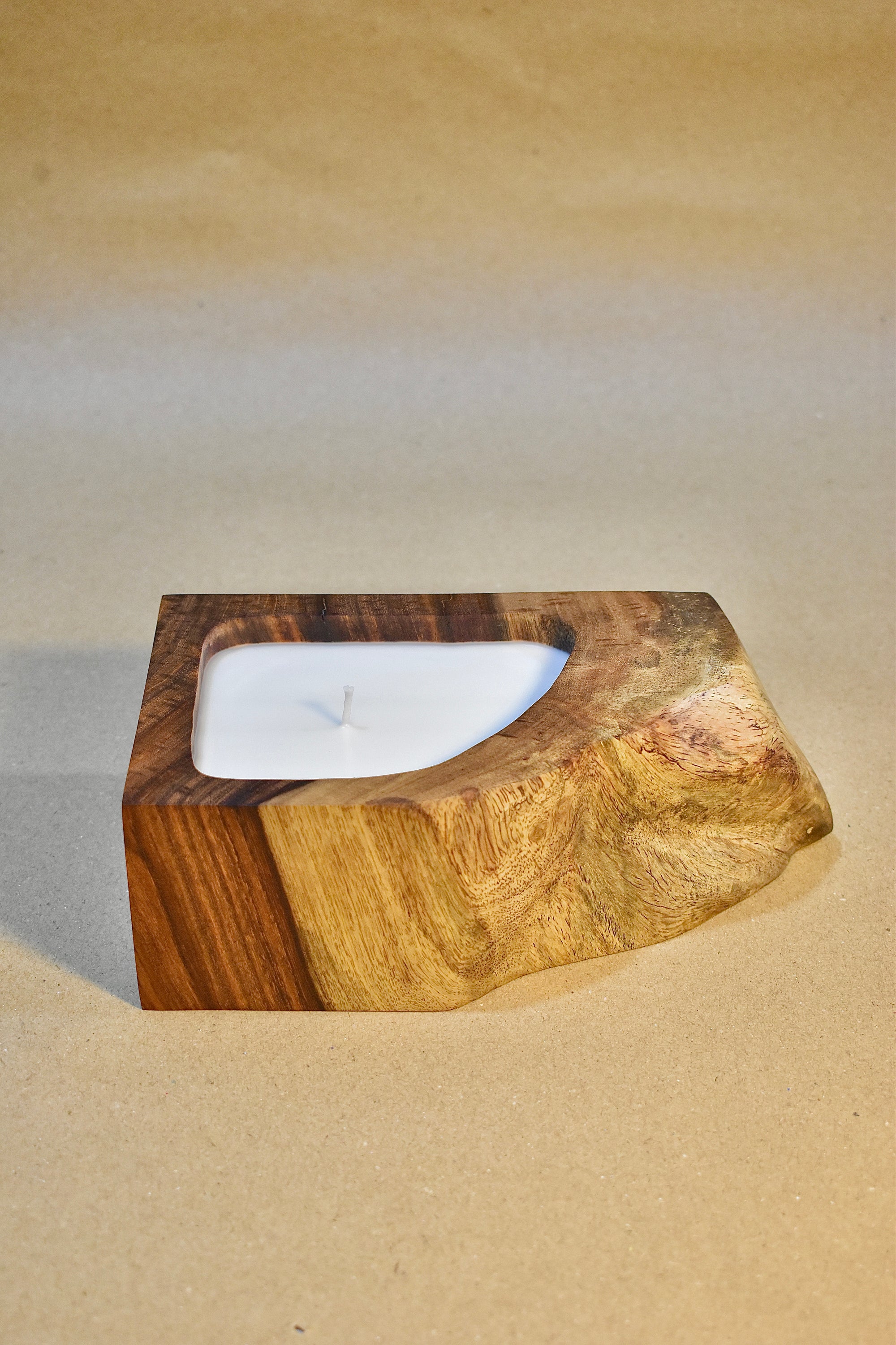 Rose Wood Live edge Candle