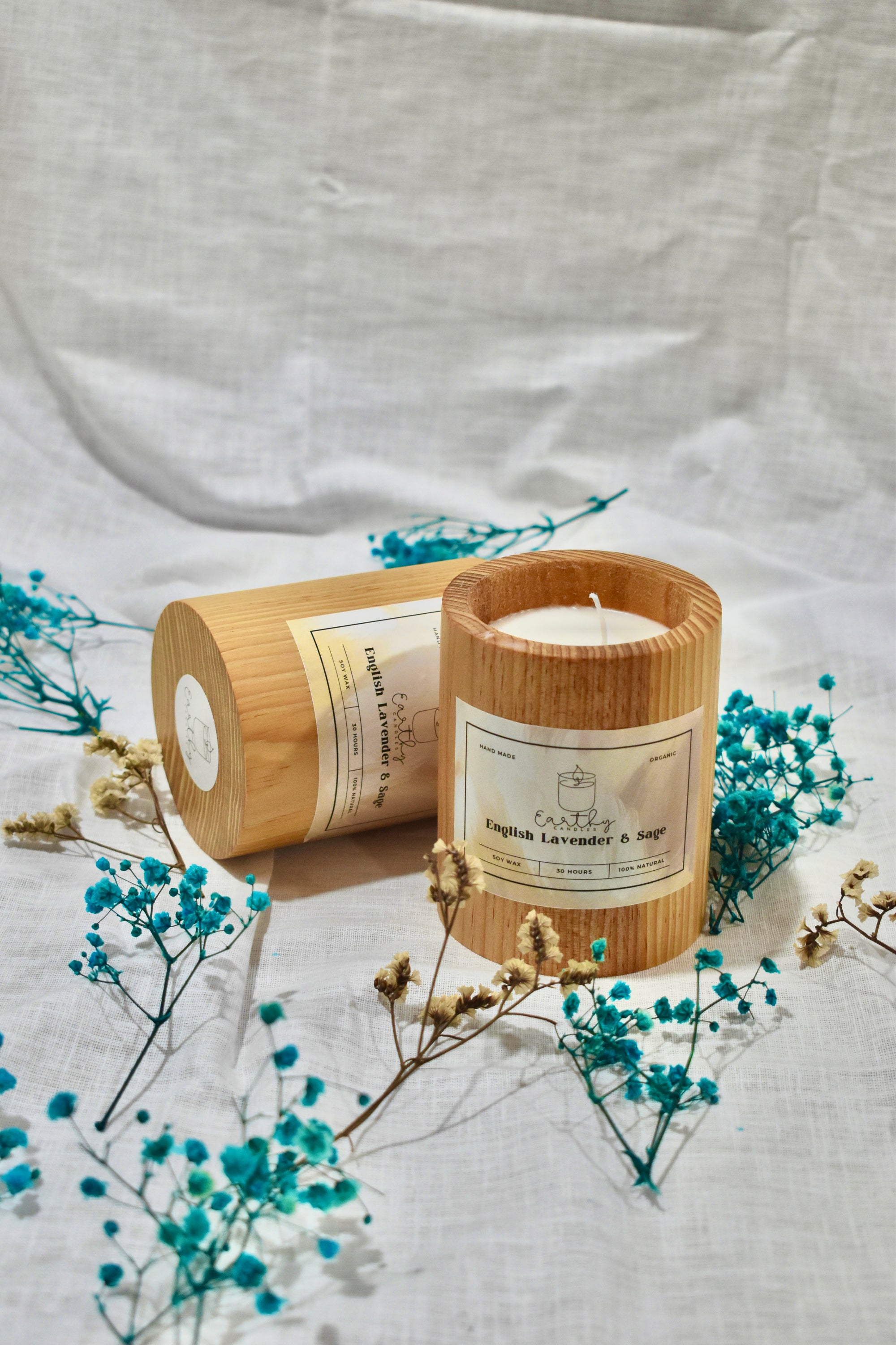 Pine Wood Candle set of combo 2