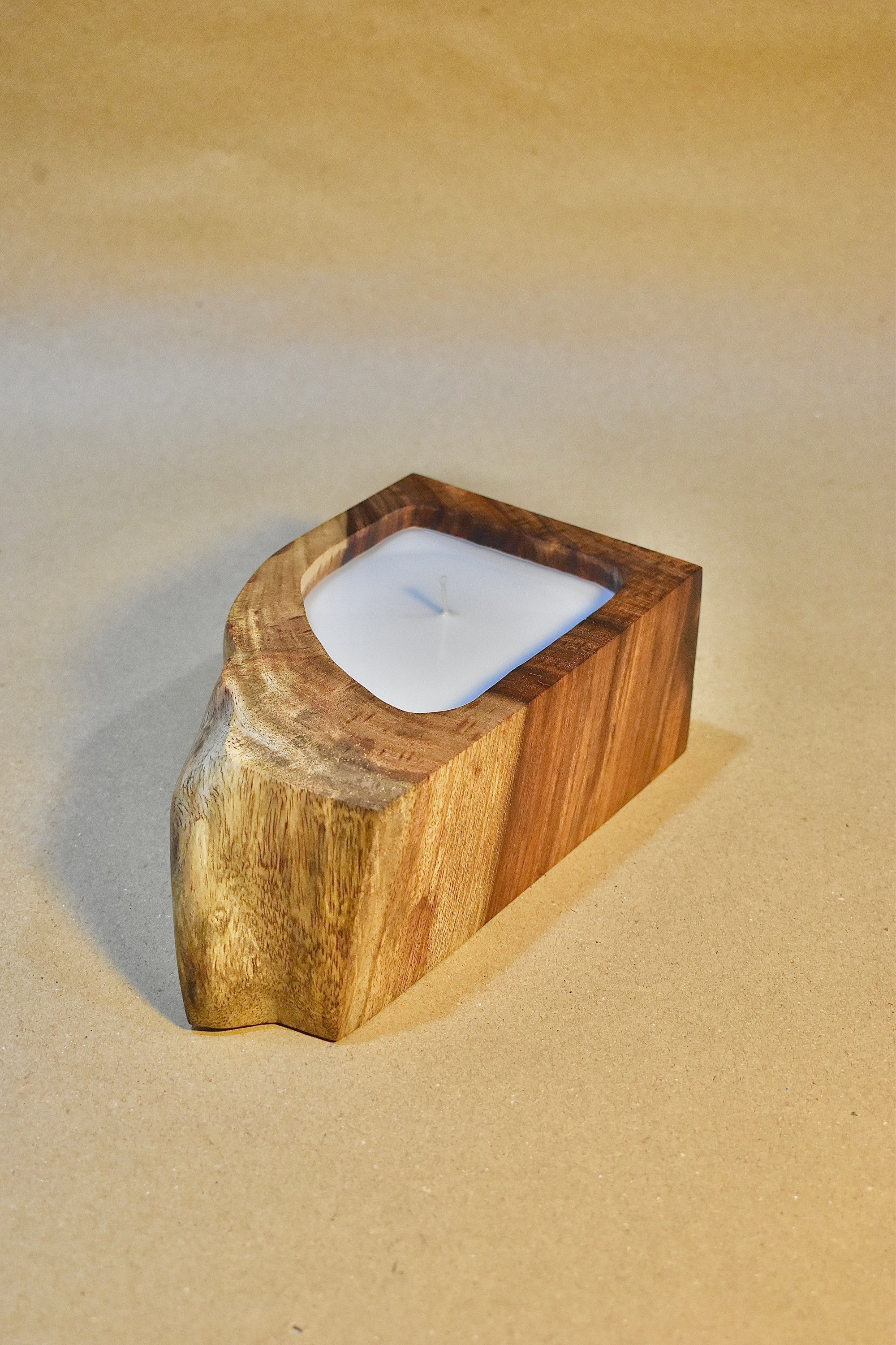 Rose Wood Live edge Candle