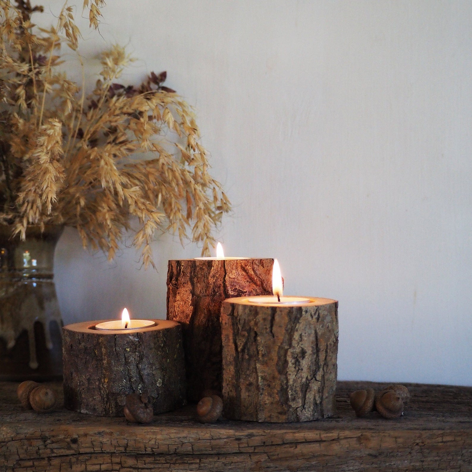 Rustic Tree Branch Candle Holders
