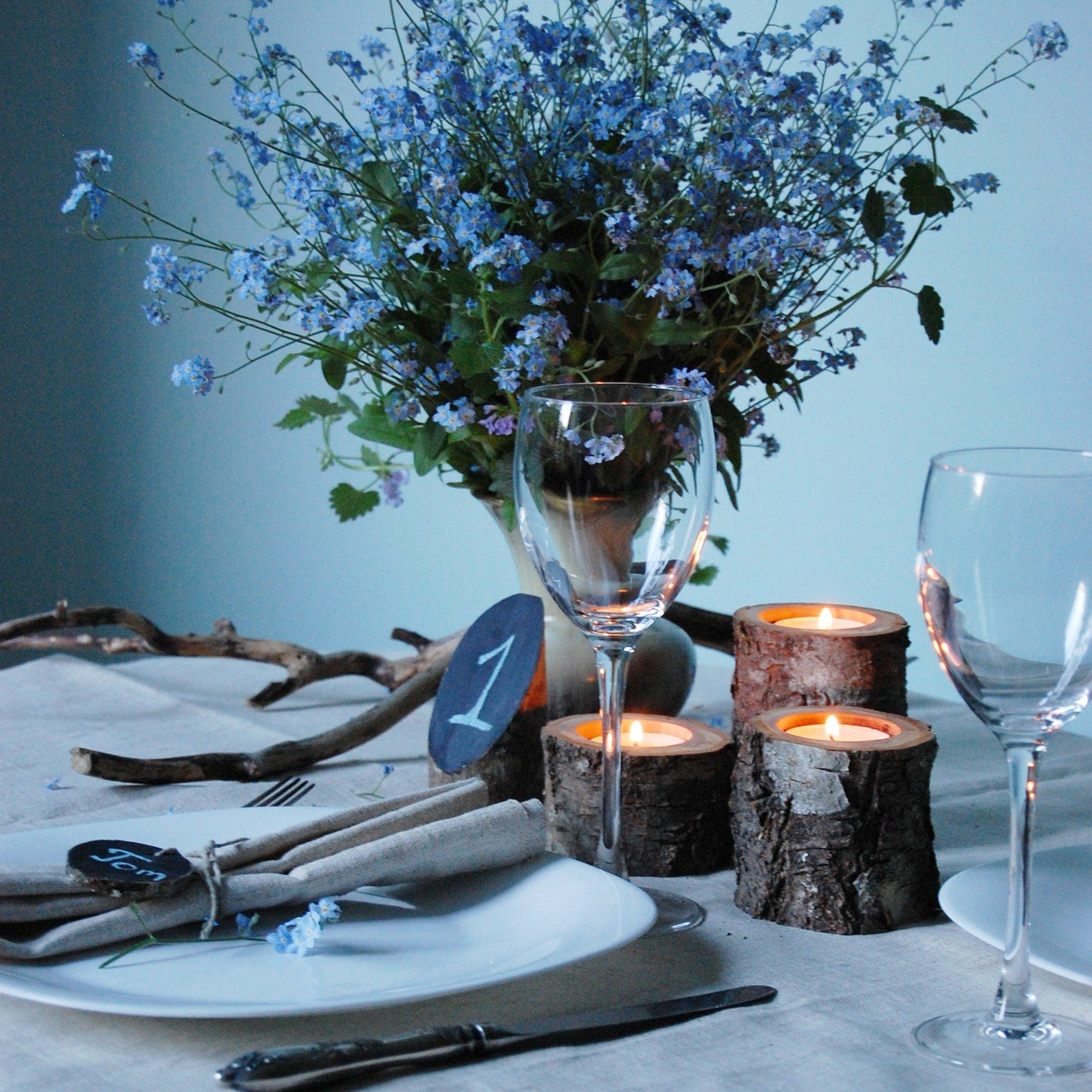 Rustic Tree Branch Candle Holders