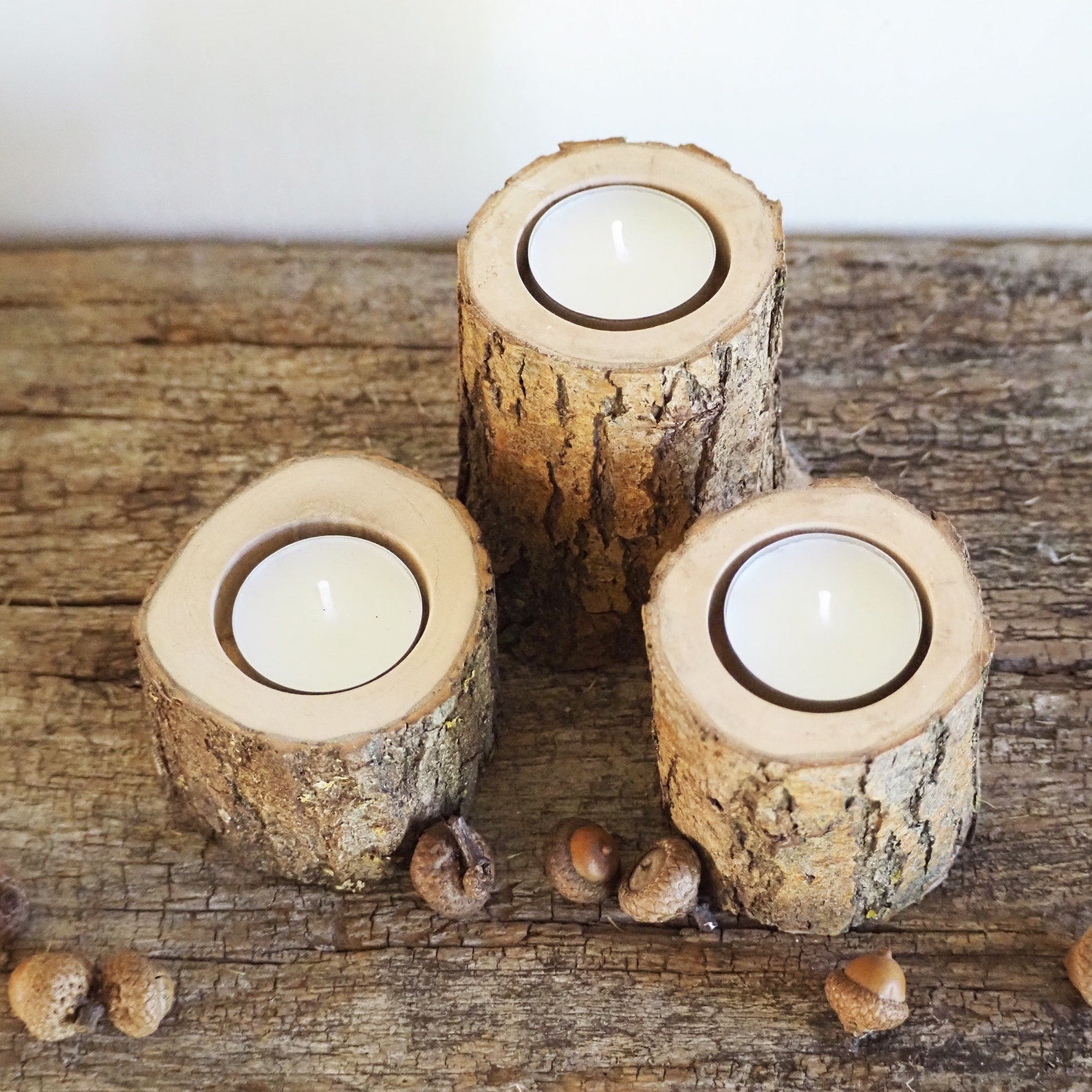 Rustic Tree Branch Candle Holders