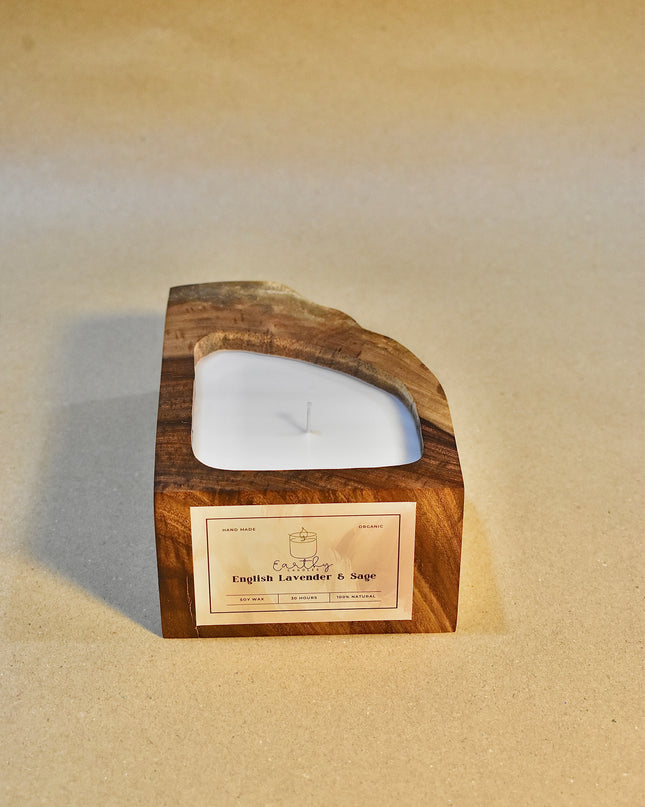 Rose Wood Live edge Candle