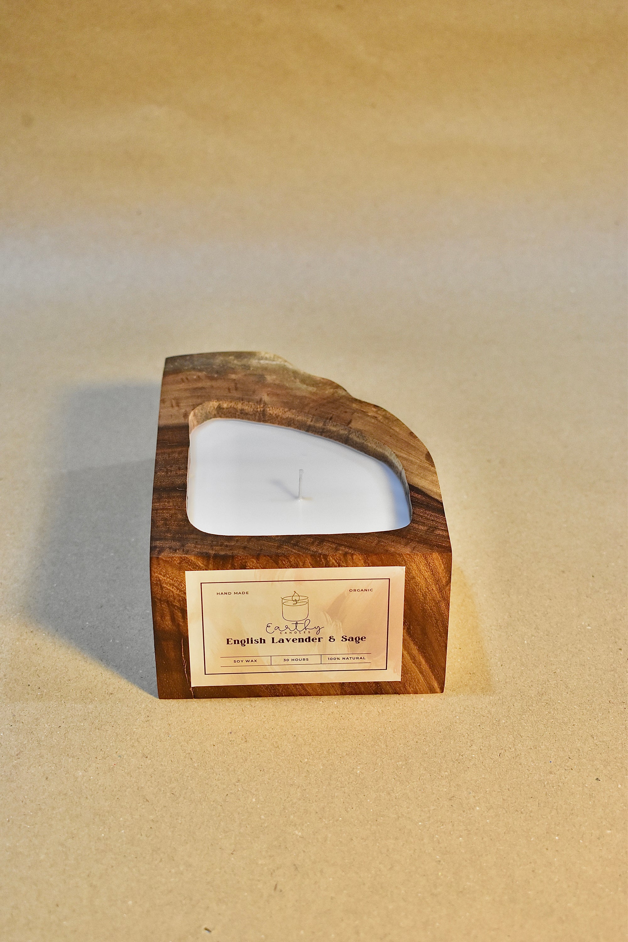 Rose Wood Live edge Candle