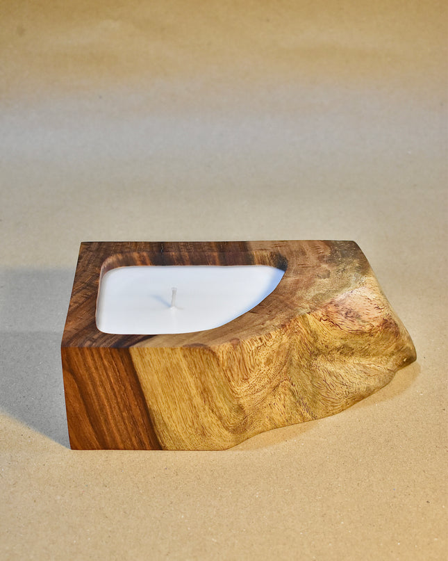 Rose Wood Live edge Candle