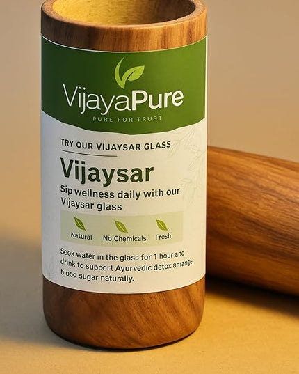 VijayaPure By Earthy Woods | Herbal Vijaysar Tumbler for Sugar Balance – 300ml