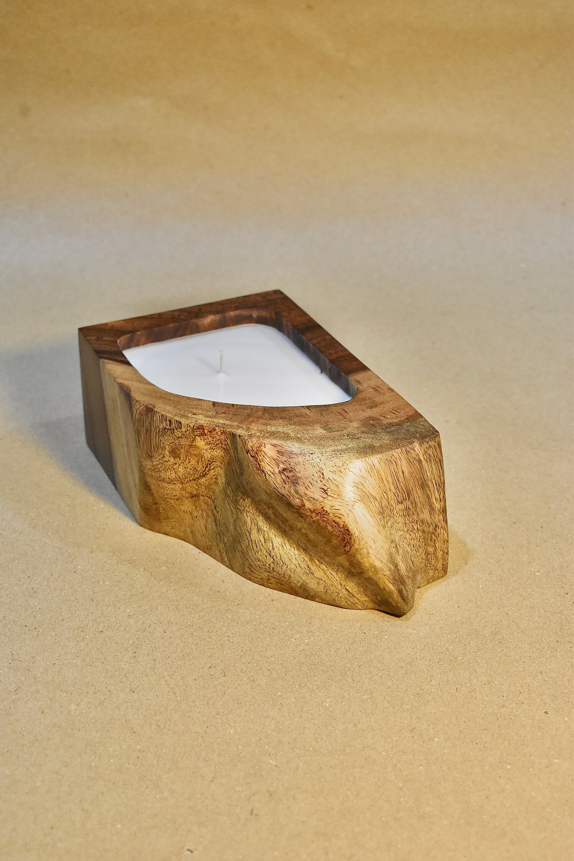 Rose Wood Live edge Candle
