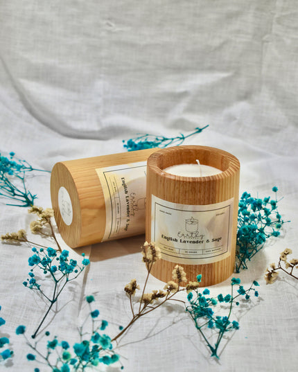 Pine Wood Candle set of combo 2