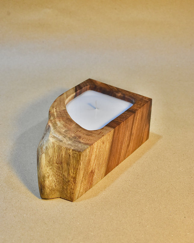 Rose Wood Live edge Candle