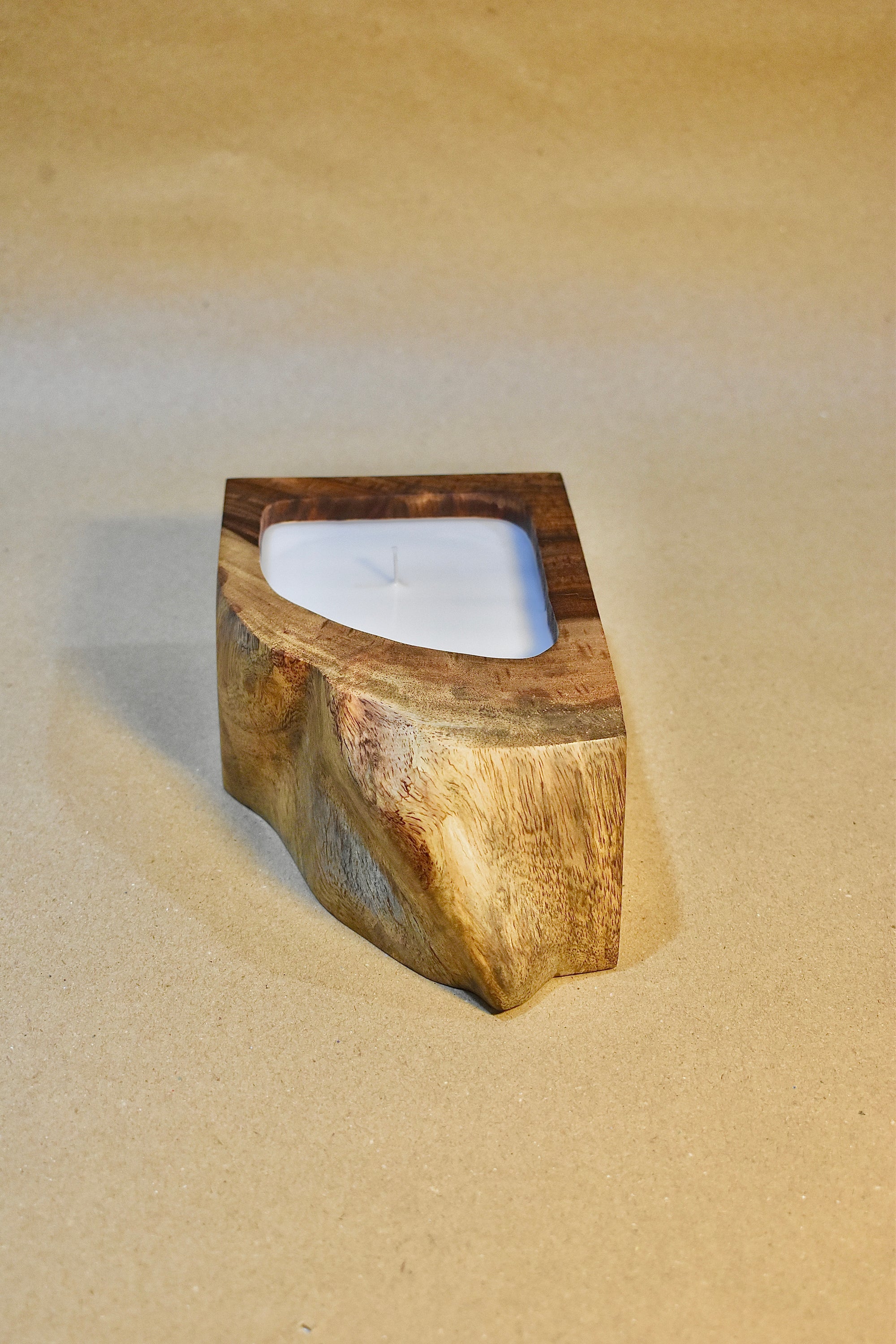 Rose Wood Live edge Candle