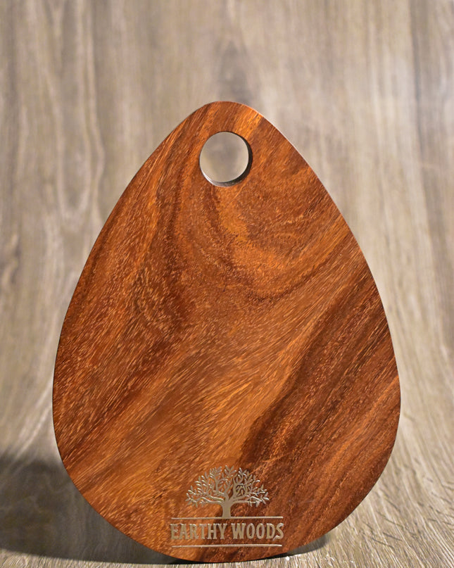 Earthy woods - Tear Drop Rose wood Mini Chopping Board