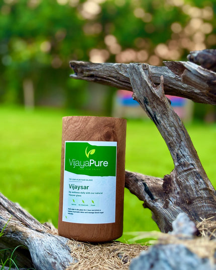 VijayaPure By Earthy Woods | Herbal Vijaysar Tumbler for Sugar Balance – 300ml