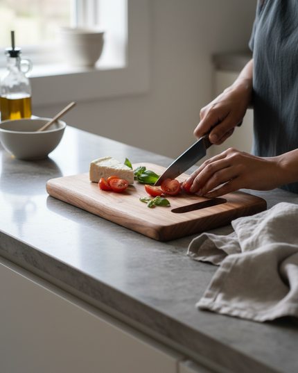 Premium Wooden Chopping Board with Handle – Multipurpose Cutting Board for Kitchen | Vegetable, Fruit & Meat Prep Board