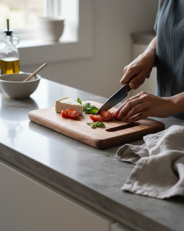 Premium Wooden Chopping Board with Handle – Multipurpose Cutting Board for Kitchen | Vegetable, Fruit & Meat Prep Board