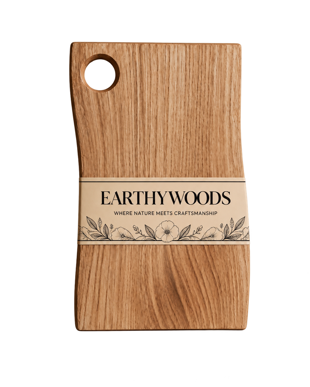 Teak Wood Chopping Board with Round Hole | 15 × 10 × 1 Inch