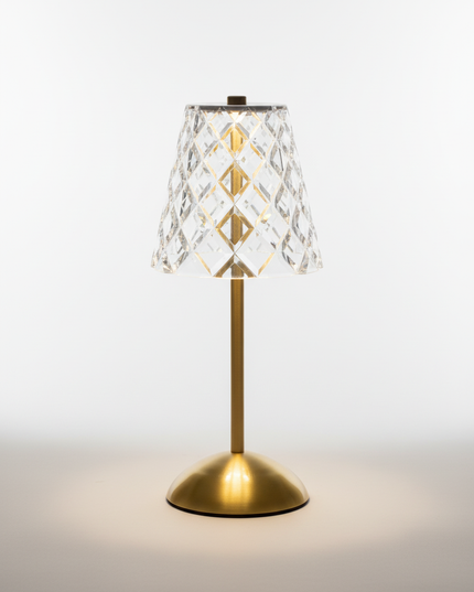 Cordless Touch Table Lamp with Brass Stand – Rechargeable LED Lamp with 3 Light Modes | Premium Decorative Bedside & Dining Lamp