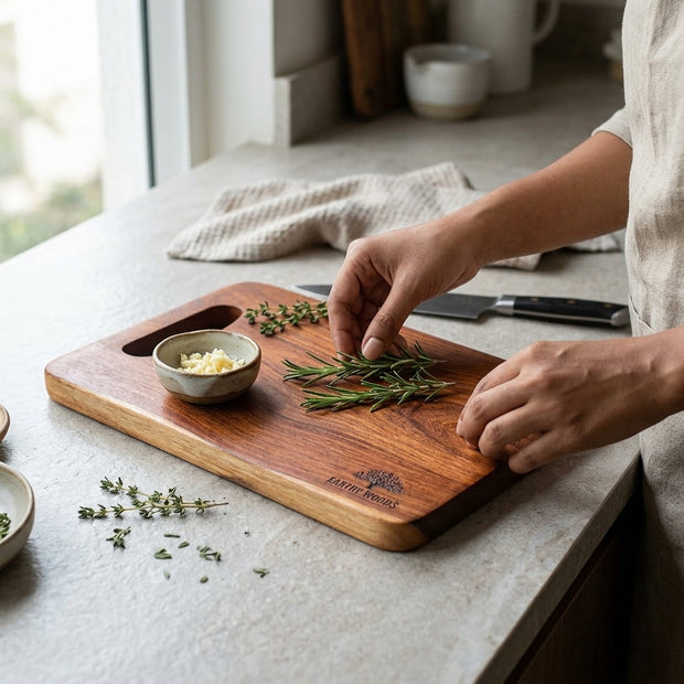 <h2><strong>Earthy Woods – Indian Rosewood Chopping Board</strong></h2>