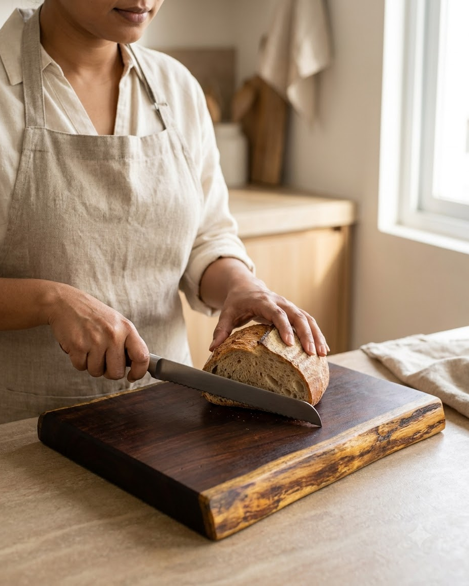 Earthy Woods Live Edge Indian Rosewood Cutting Board, 15 x 10 x 2 Inch - additional product photo