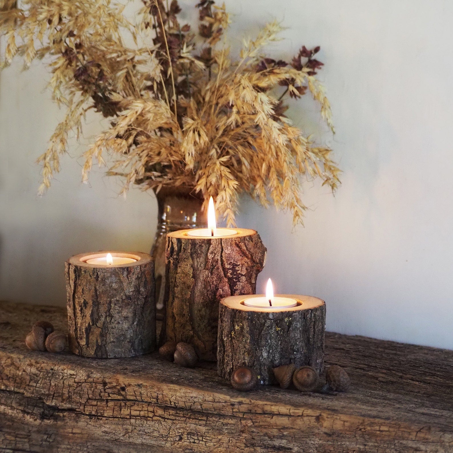 Rustic Tree Branch Candle Holders