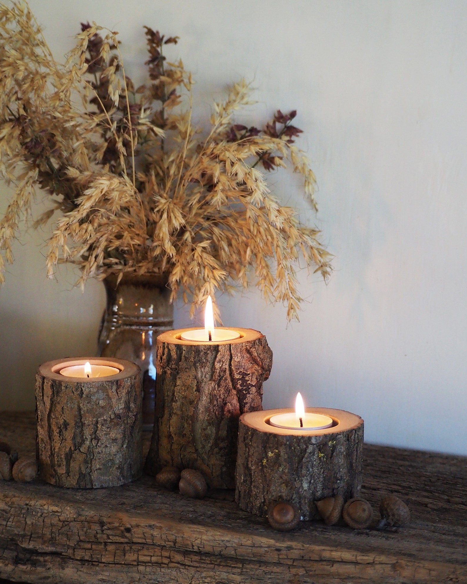 Rustic Tree Branch Candle Holders