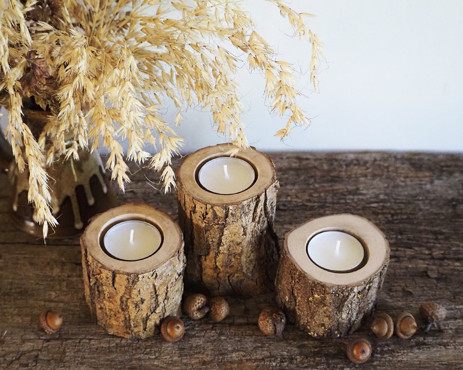 Rustic Tree Branch Candle Holders
