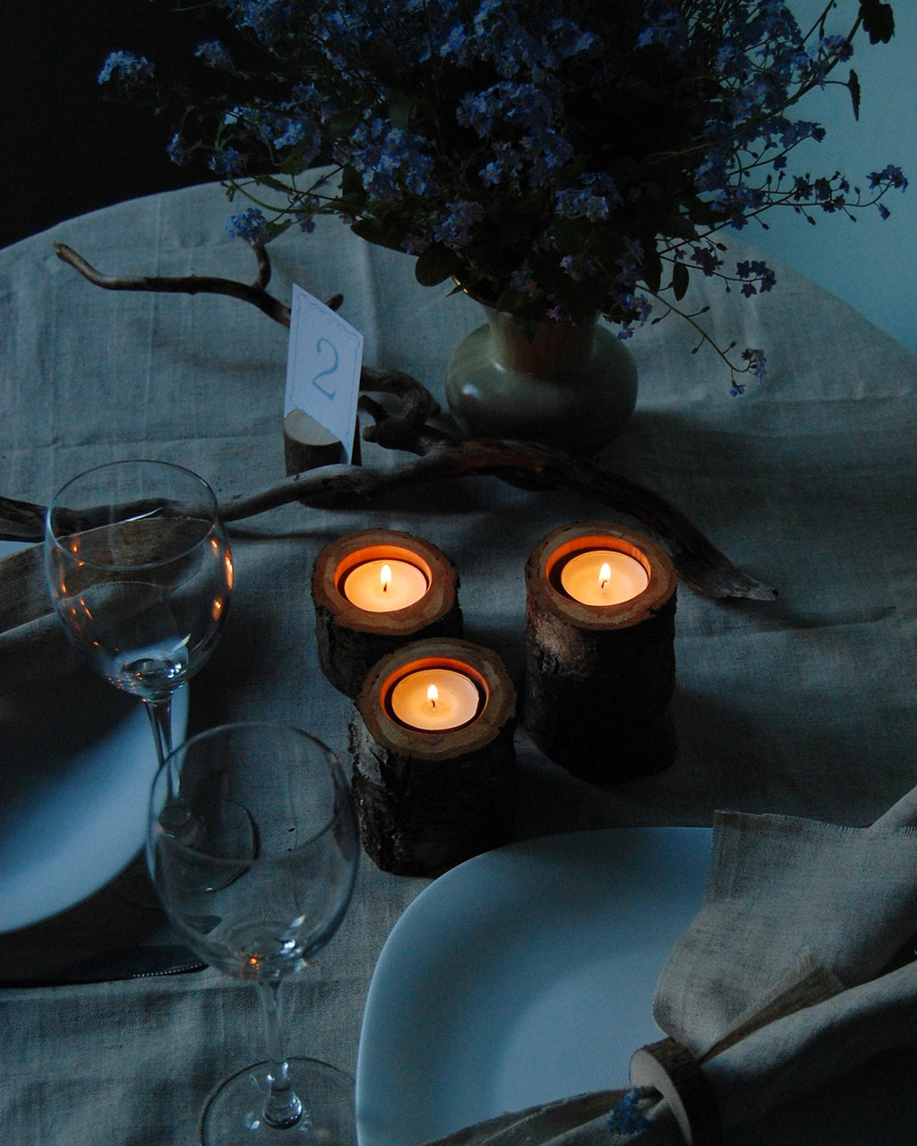 Rustic Tree Branch Candle Holders