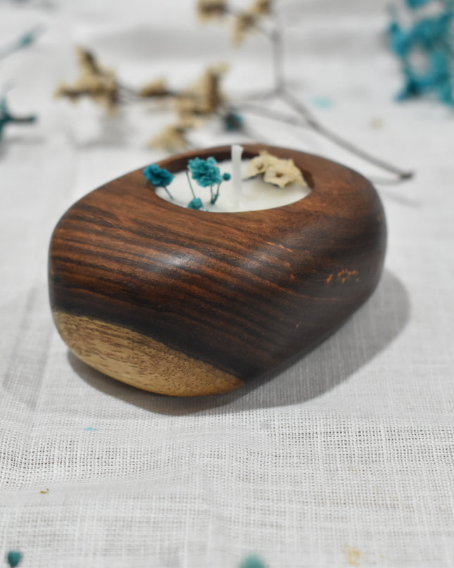 Rosewood Candle Set of 2 – Handcrafted Elegance with Natural Charm