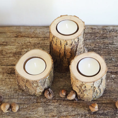 Rustic Tree Branch Candle Holders