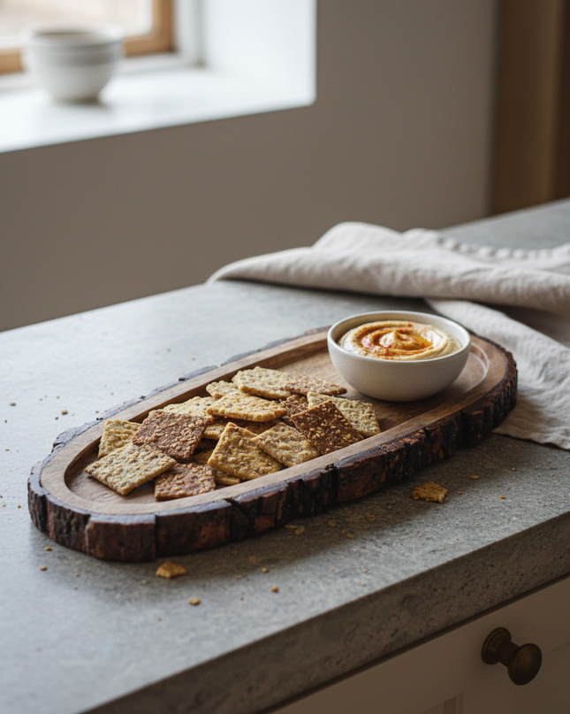 Rustic Mango Wood Oval Serving Tray with Natural Bark Edge